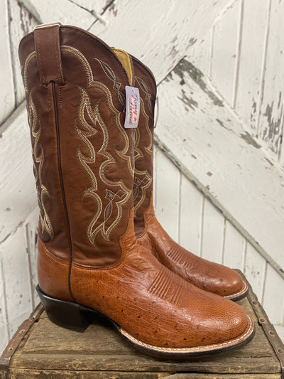 TONY LAMA TIBERIUS SMOOTH QUILL OSTRICH BOOT