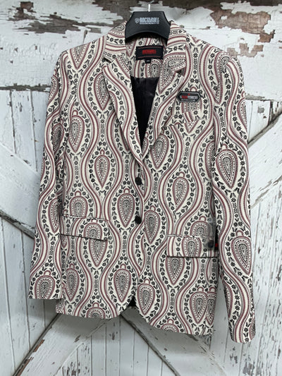 ROCK & ROLL FLOCKED PAISLEY BLAZER