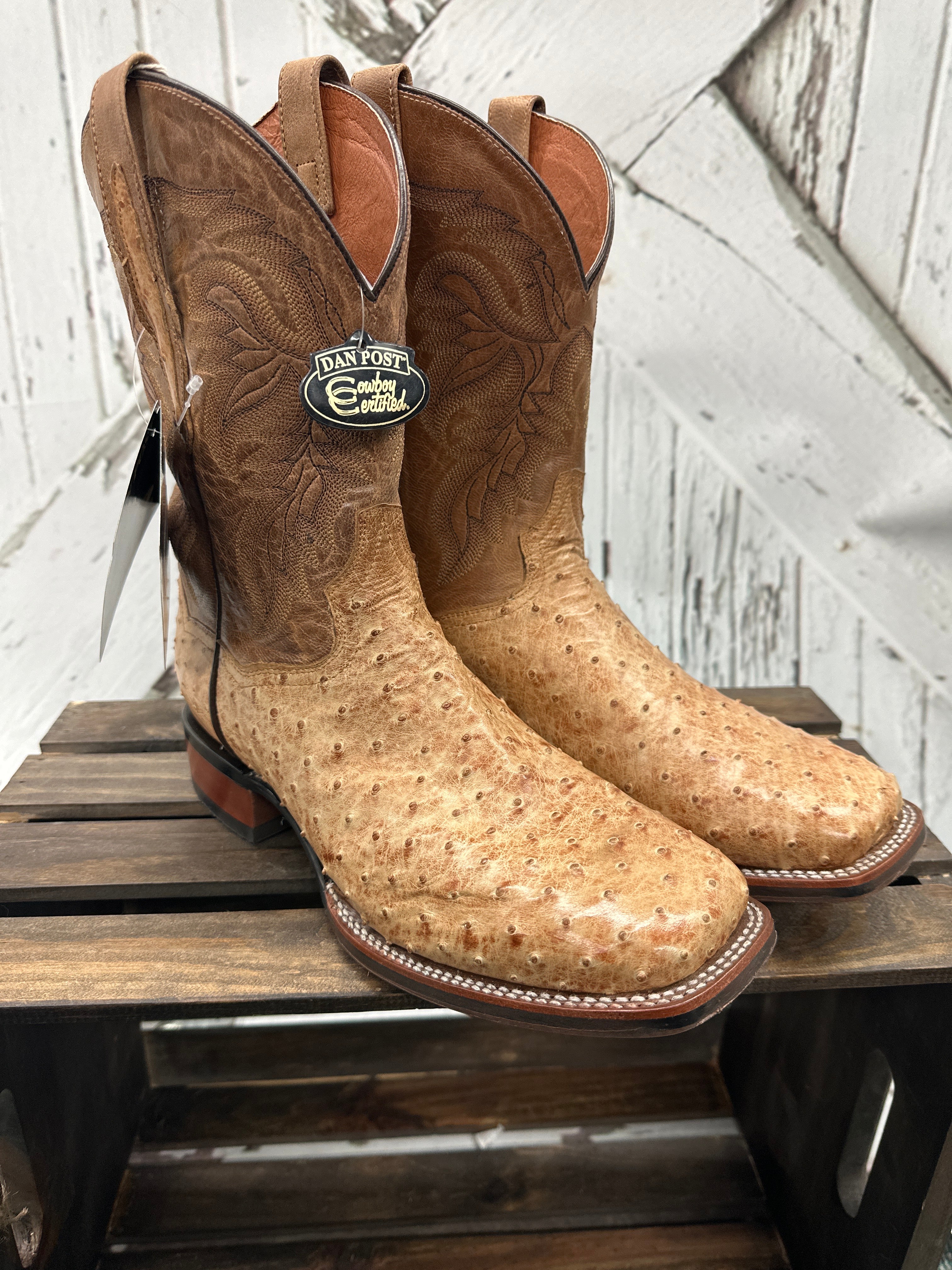 Dan Post Light Brown Suede Heeled Boots Dan Post Womens Jocelyn Tan Leather 19in Cowboy Boots – The  main image 4