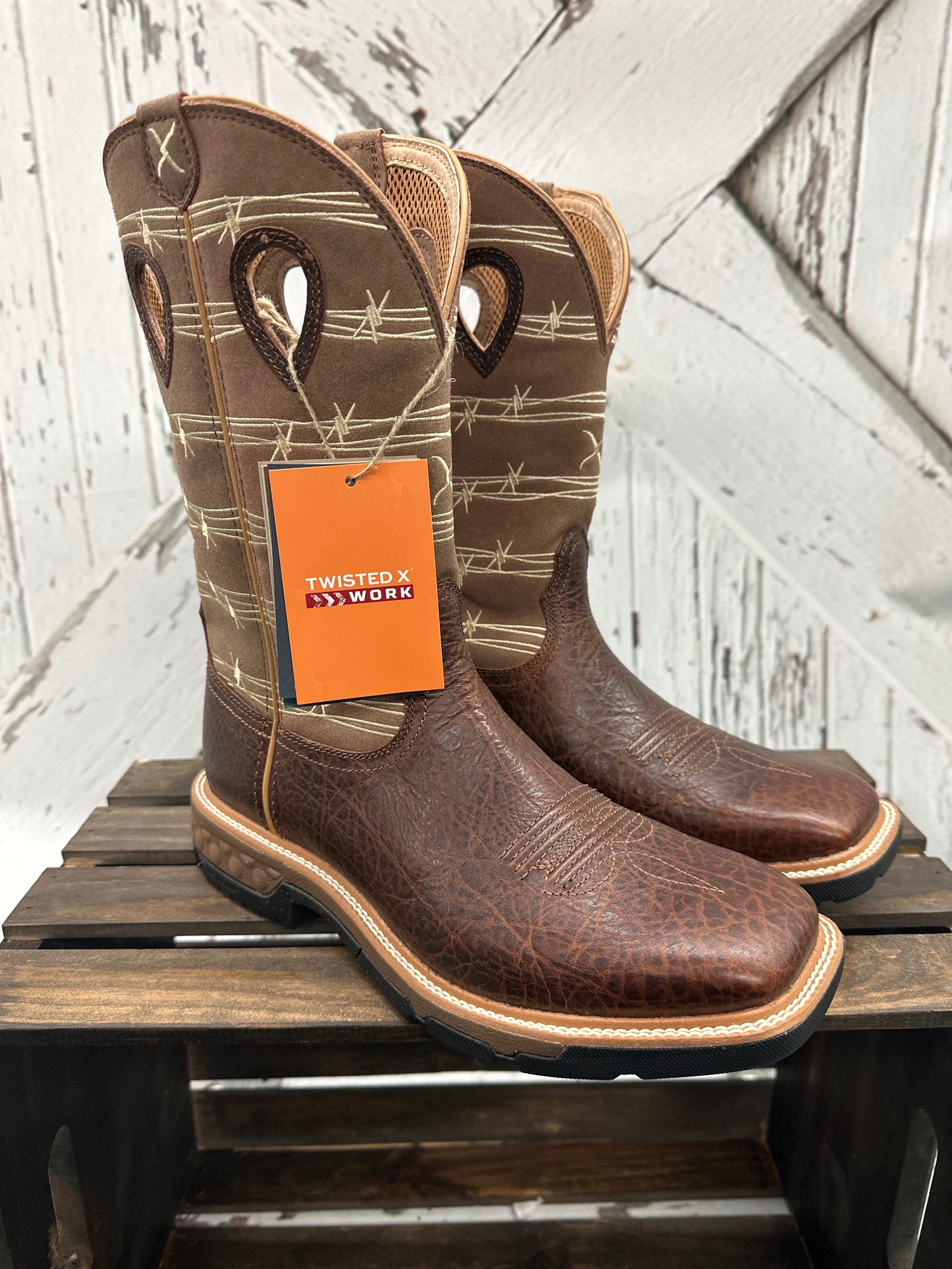 Work America Brown Leather Work‎ Boots 8.5D NWT Men main image 2