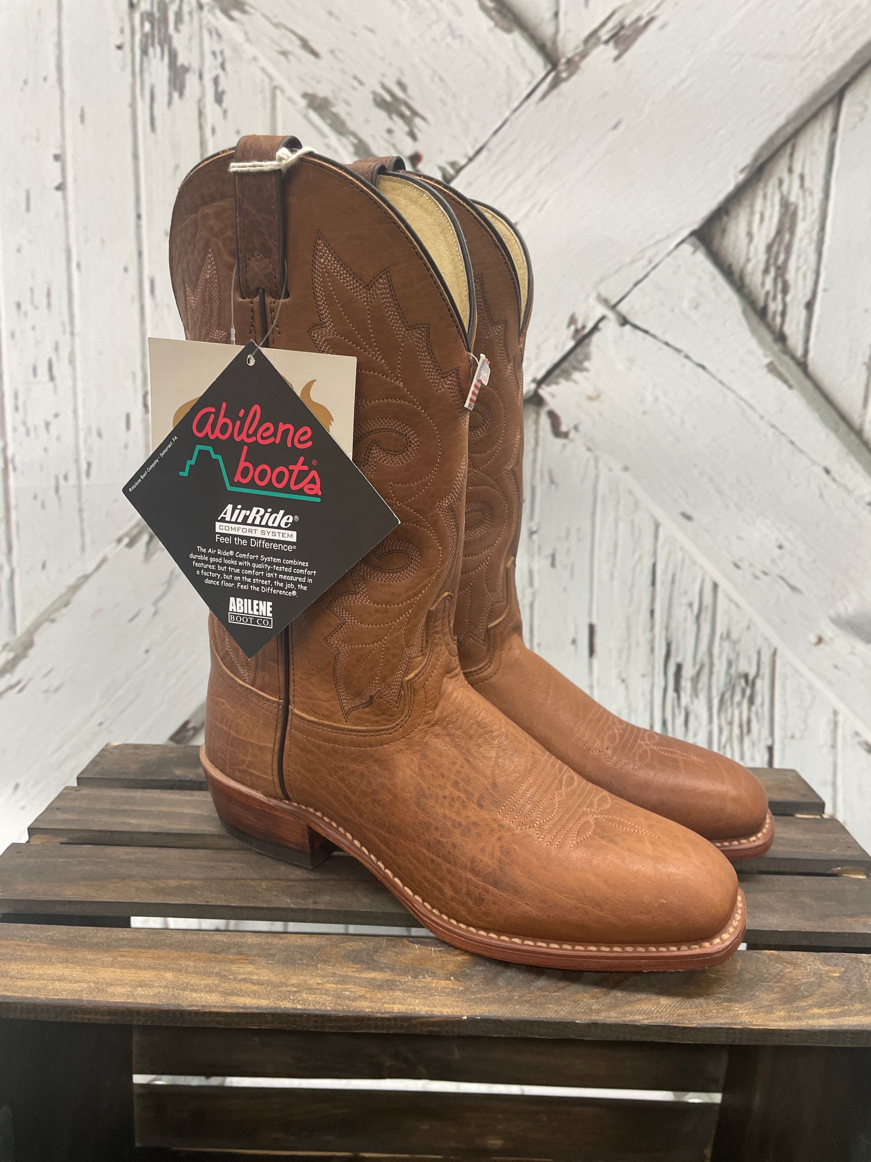 ABILENE AMERICAN BISON ROUNDED SQUARE TOE BOOT – Hitch'n Post