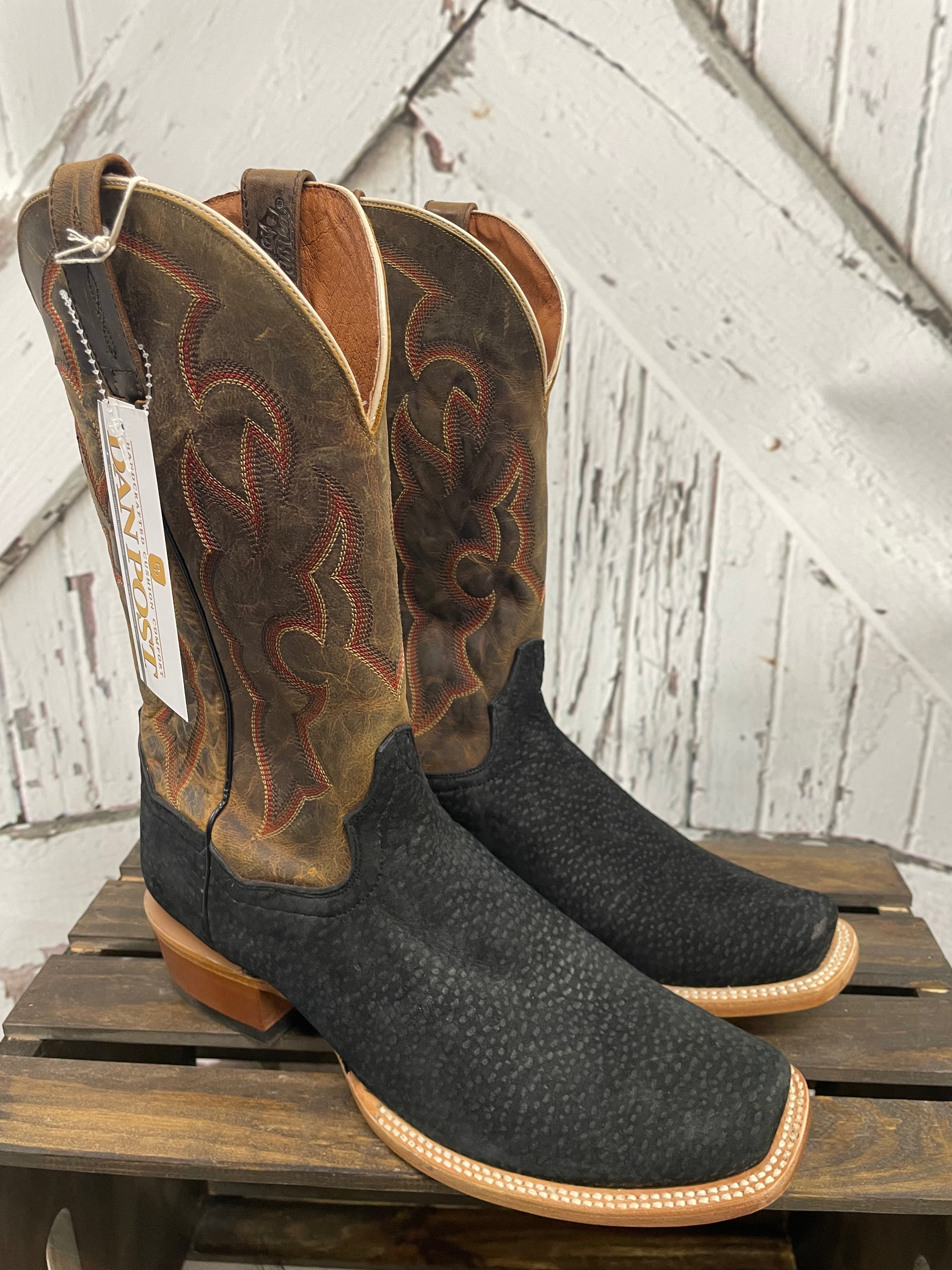 DAN POST CAPPY BLACK EXOTIC CARPINCHO – Hitch'n Post