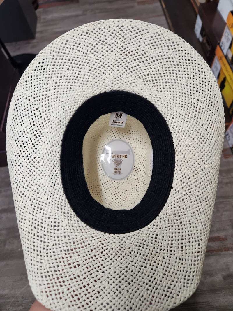 TWISTER IVORY WEAVE STRAW HAT