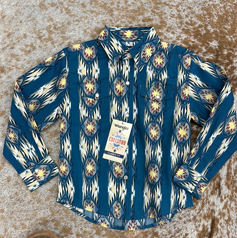 WRANGLER BLUE LS CHECOTAH LS