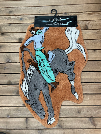 2 FLY BRONC RUG 