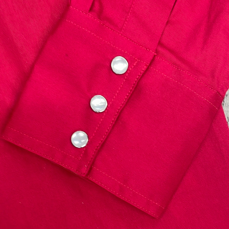 ROPER 1943 RED SOLID STRETCH LS SHIRT