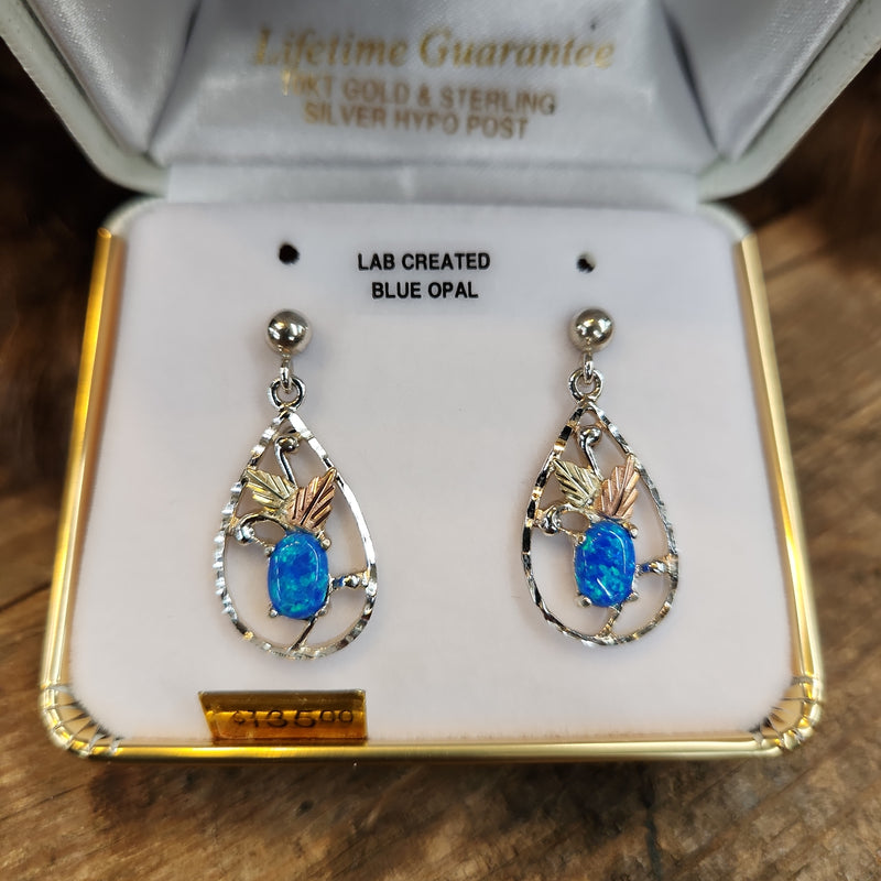 DAKOTA GOLD BLUE OPAL EARRINGS