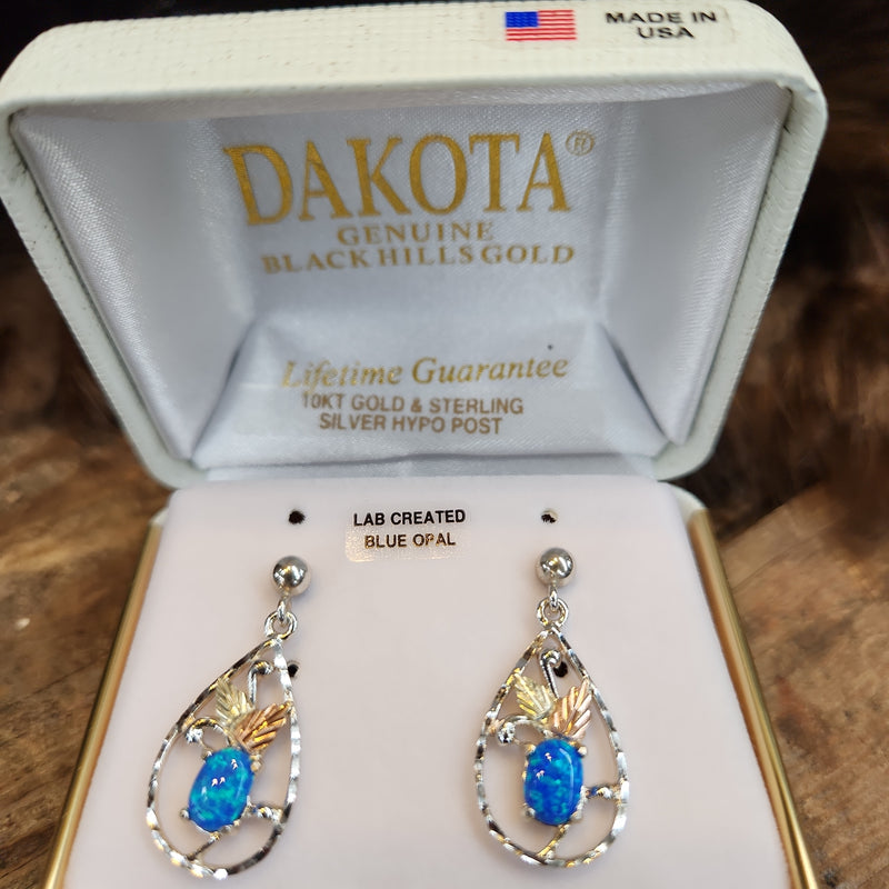 DAKOTA GOLD LAB BLUE OPAL EARRINGS