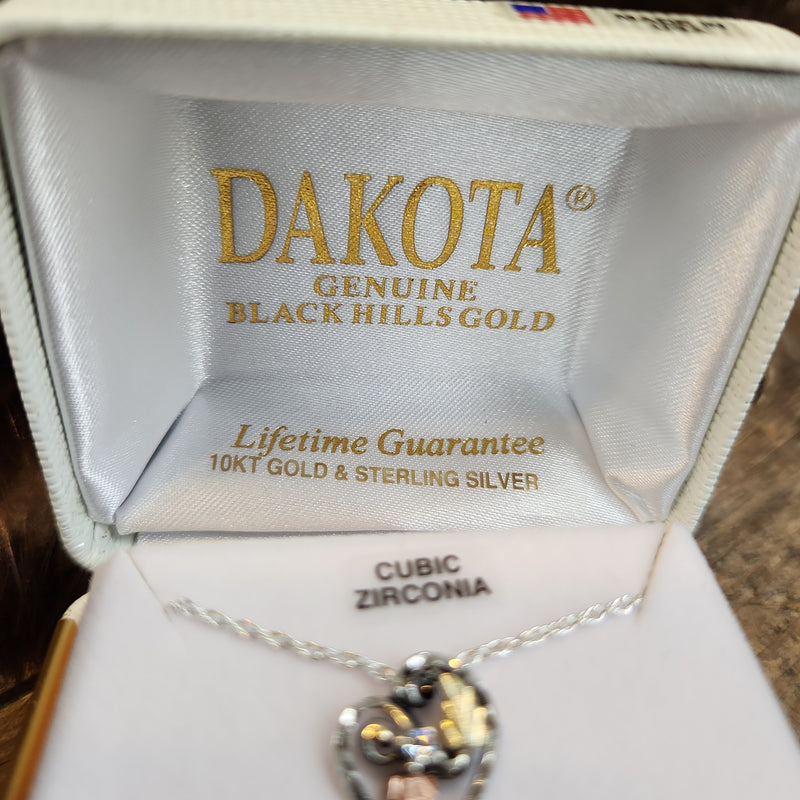 DAKOTA GOLD CZ HEART NECKLACE