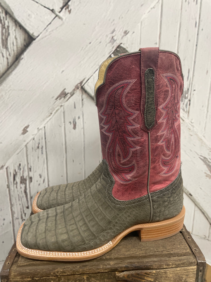 R WATSON NUBUCK CHARCOAL CAIMAN BELY & ROSA GOAT