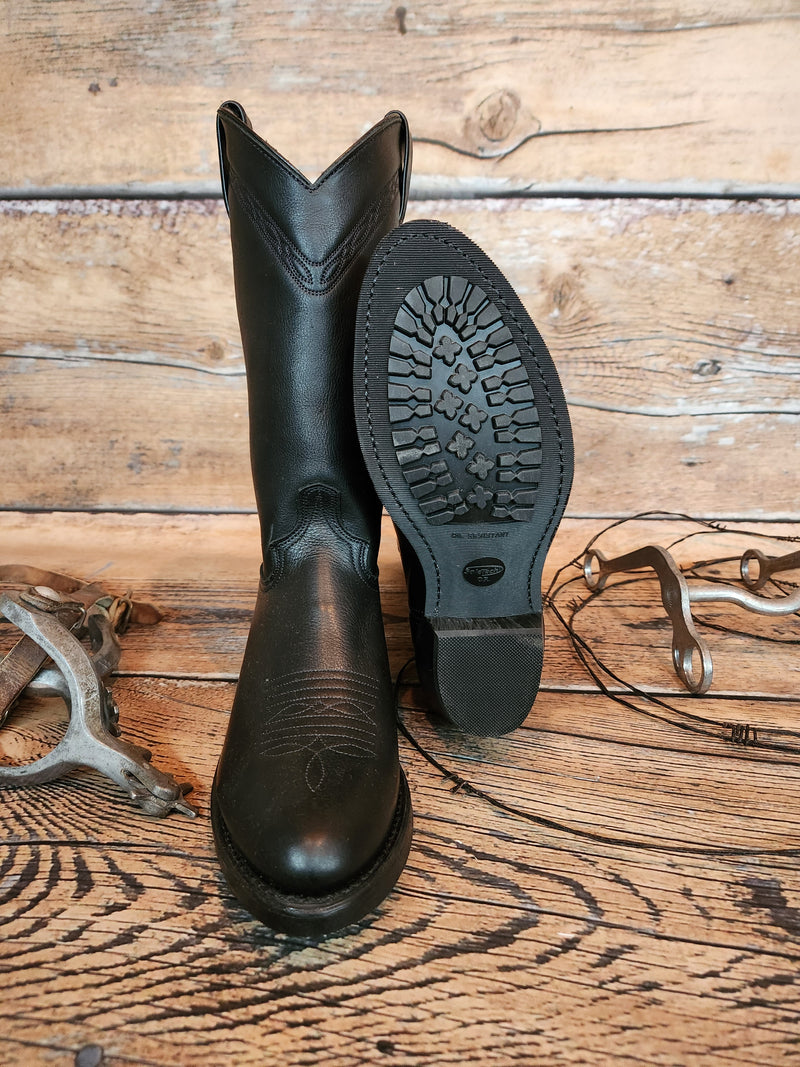 BLACK COWBOY BOOT