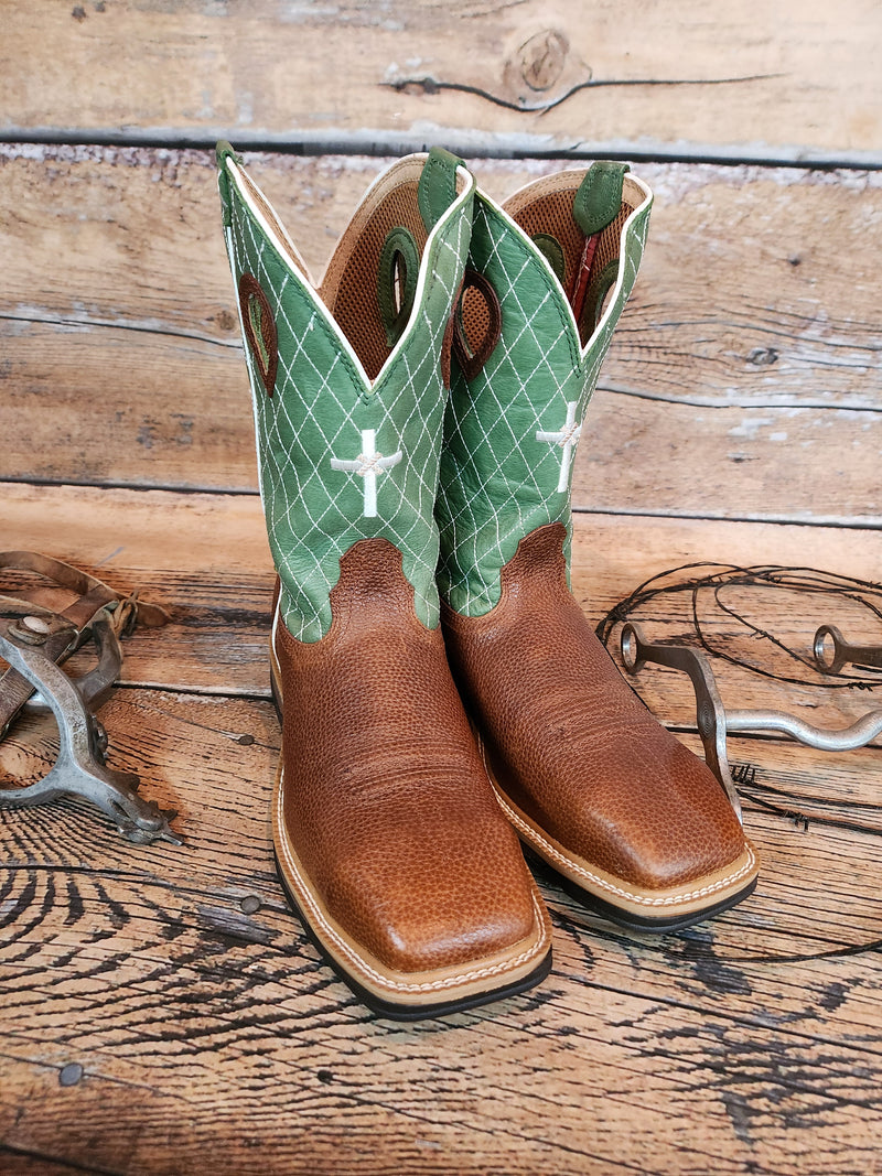 TWISTED X COGNAC METGUARD LIME LITE COWBOY WORK