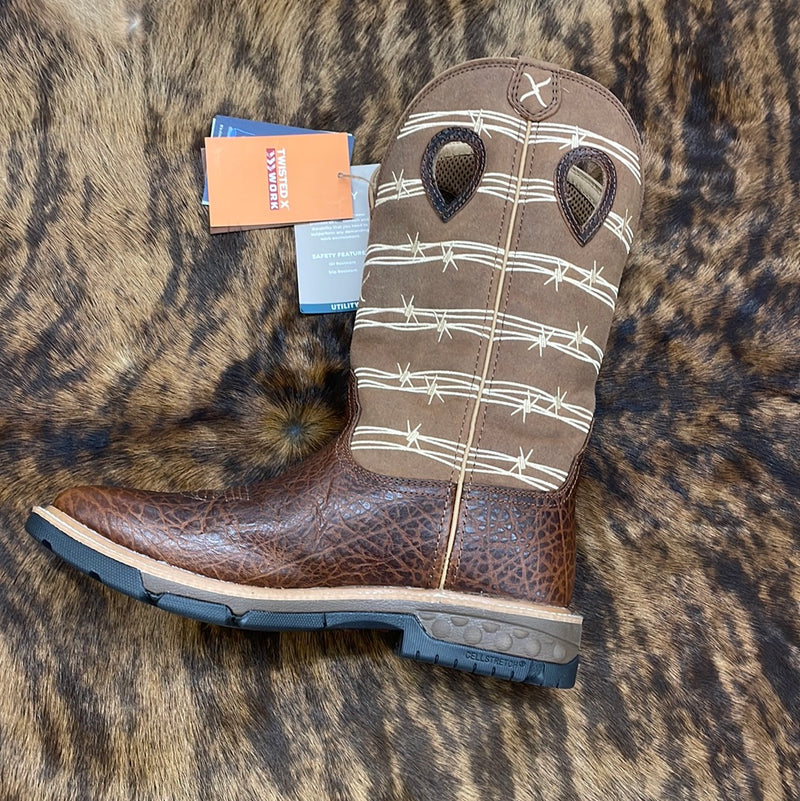TWISTED X RUSTIC BROWN WORK BOOT