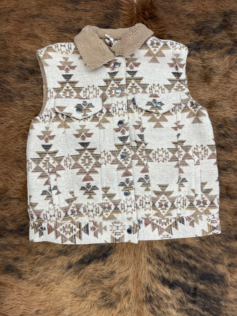 HOOEY AZTEC SHERPA VEST