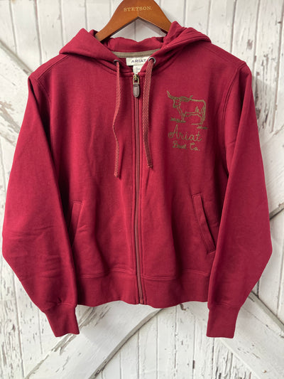 RED ZIP UP JACKET