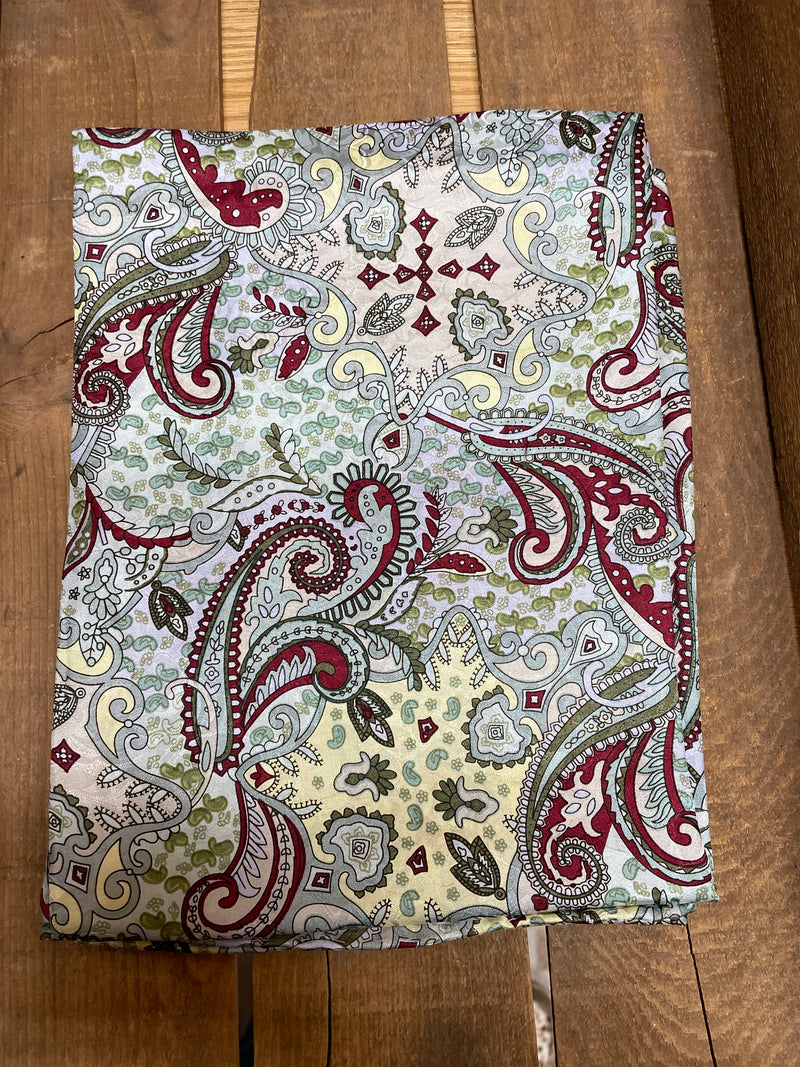 WT PAISLEY MINT MADNESS SILK SCARF