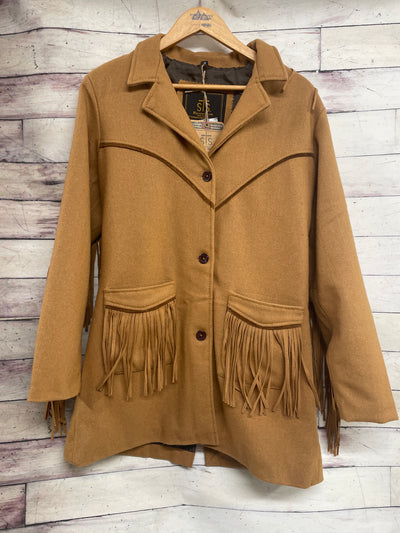 STS HATTIE FRINGE WOOL COAT