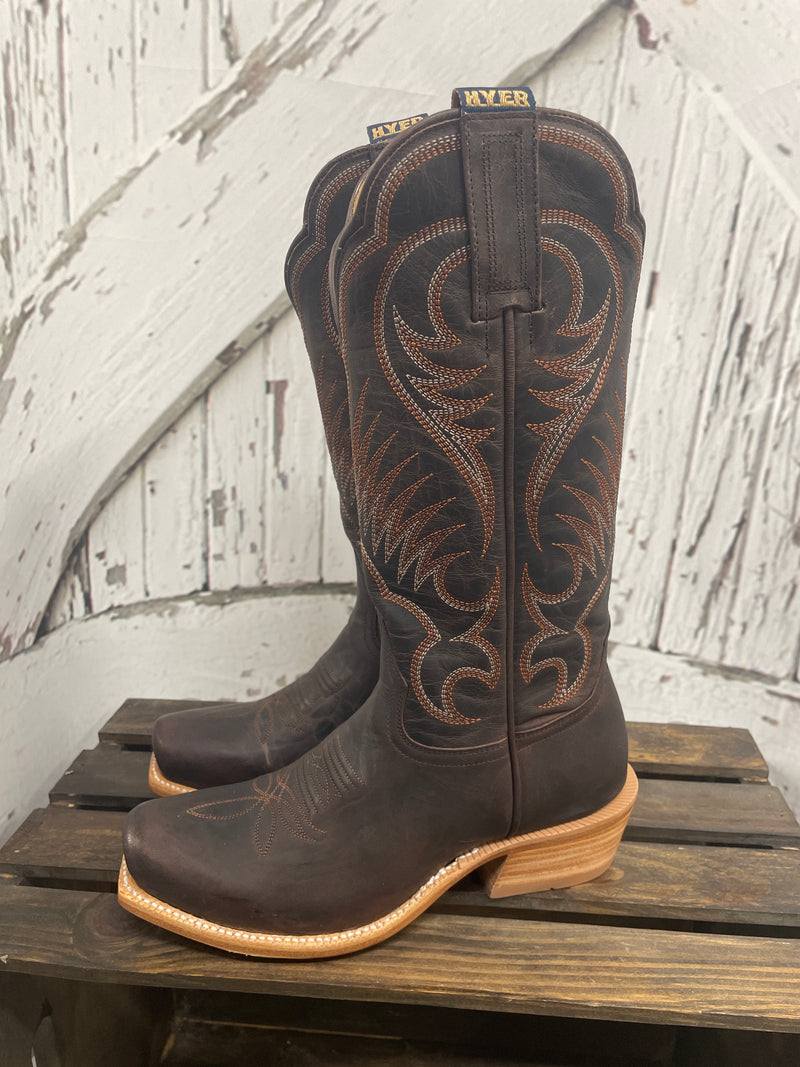 HYER LEAHWOOD 13" CHOCOLATE GOAT BOOT