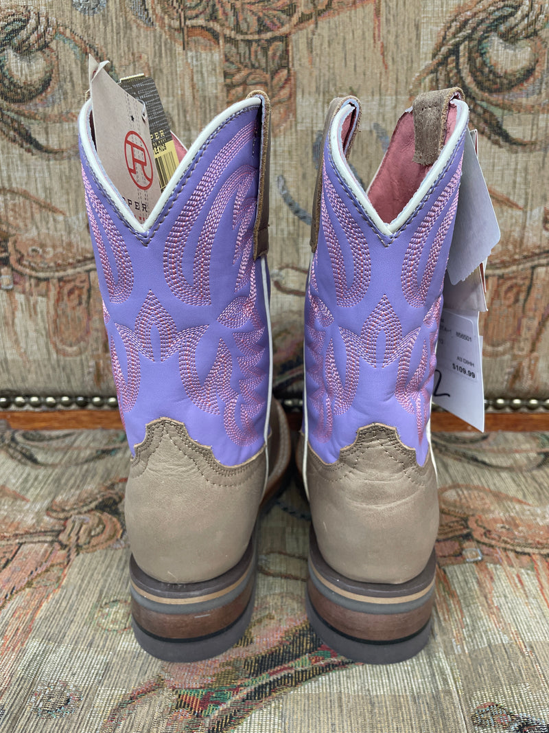 ROPER BONNIE BOOT-PURPLE/TAN