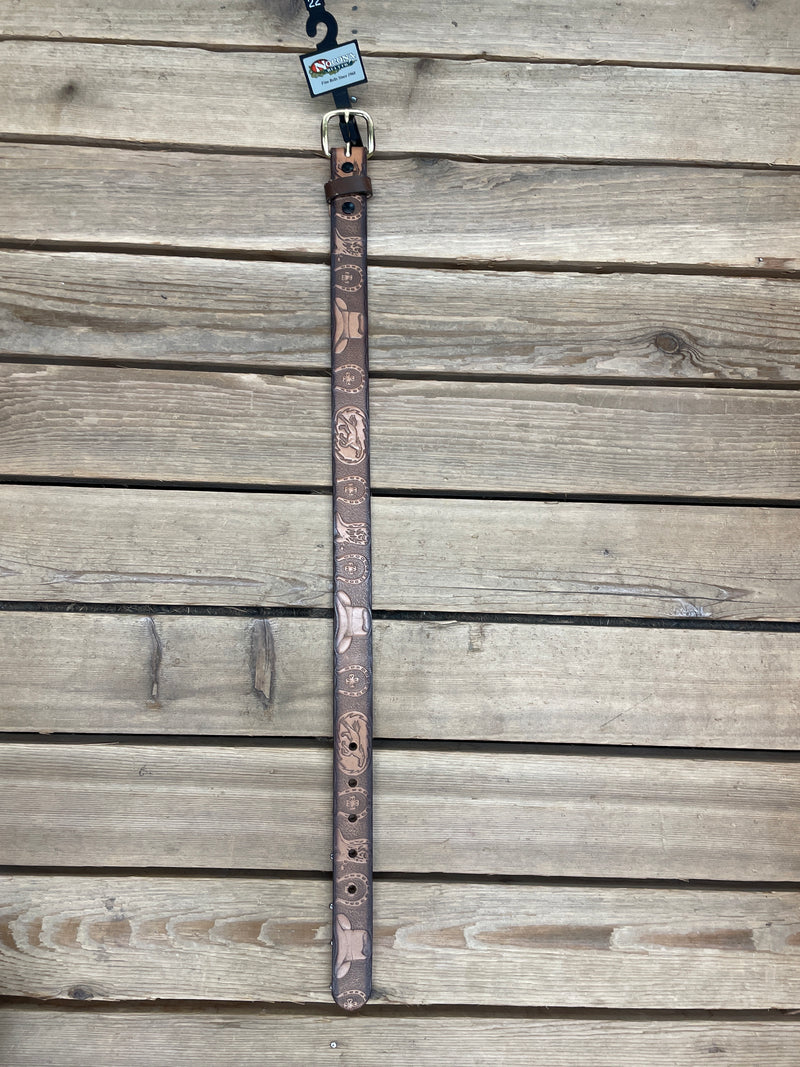 NOCONA BROWN LEATHER BELT 