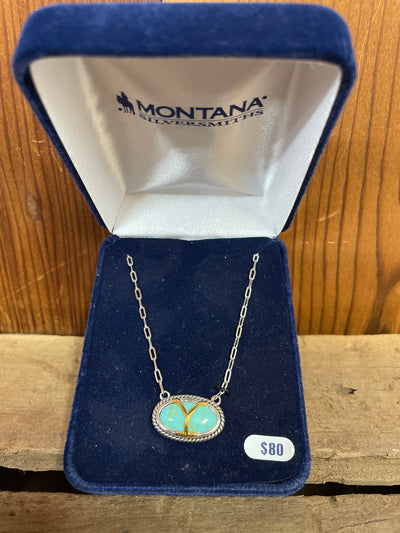 MONTANA SILVERSMITH TURQOISE "YELLOWSTONE" NECKLACE 