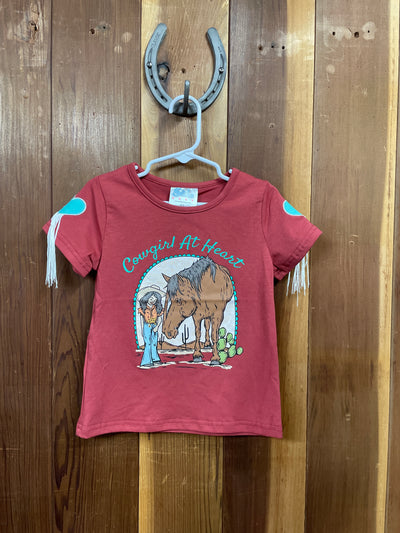 SHEA BABY COWGIRL AT HEART TEE