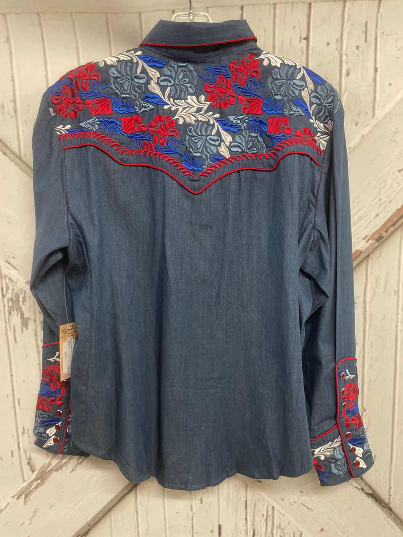 SCULLY DENIM EMBROIDERED SHIRT