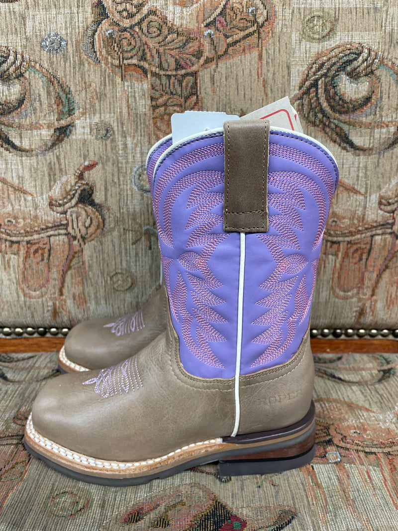 ROPER BONNIE BOOT-PURPLE/TAN