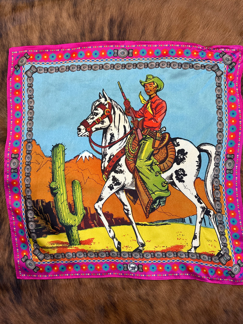 Cowboy on Horse Scarf