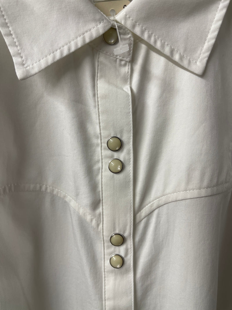 WHITE SNAP SHIRT