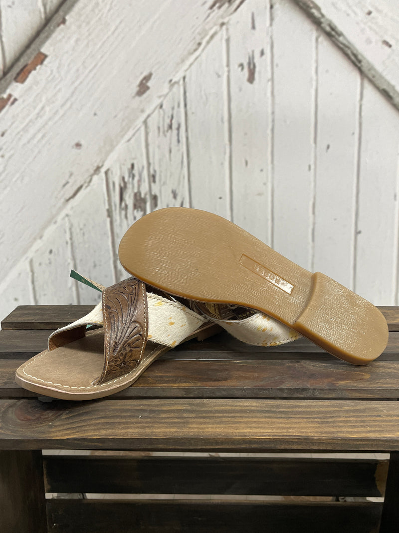 ROPER TOOLED CROSS BAND SANDAL