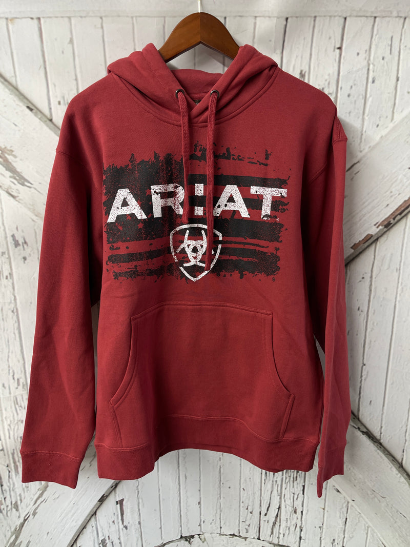 ARIAT LIQUID STAMP FLAG HOODIE