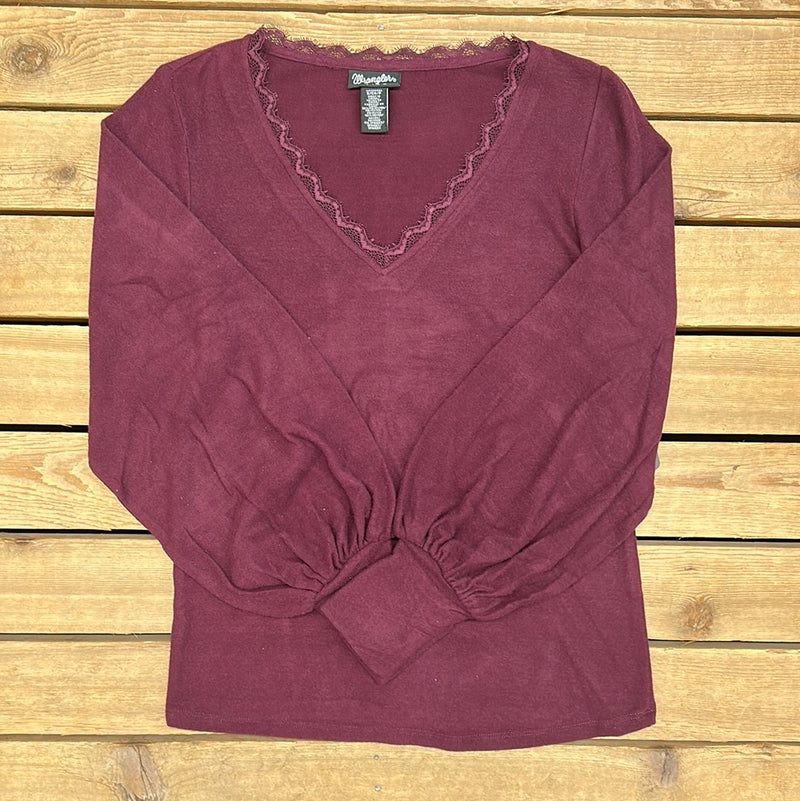 WRANGLER WINE BLOUSE