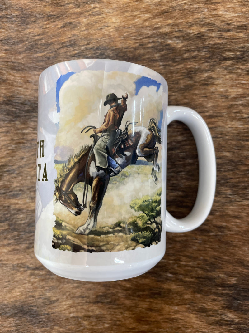 15OZ CERAMIC MUG-BUCKING BRONCO