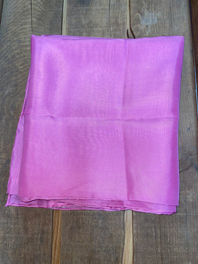 SOLID PINK SILK SCARF