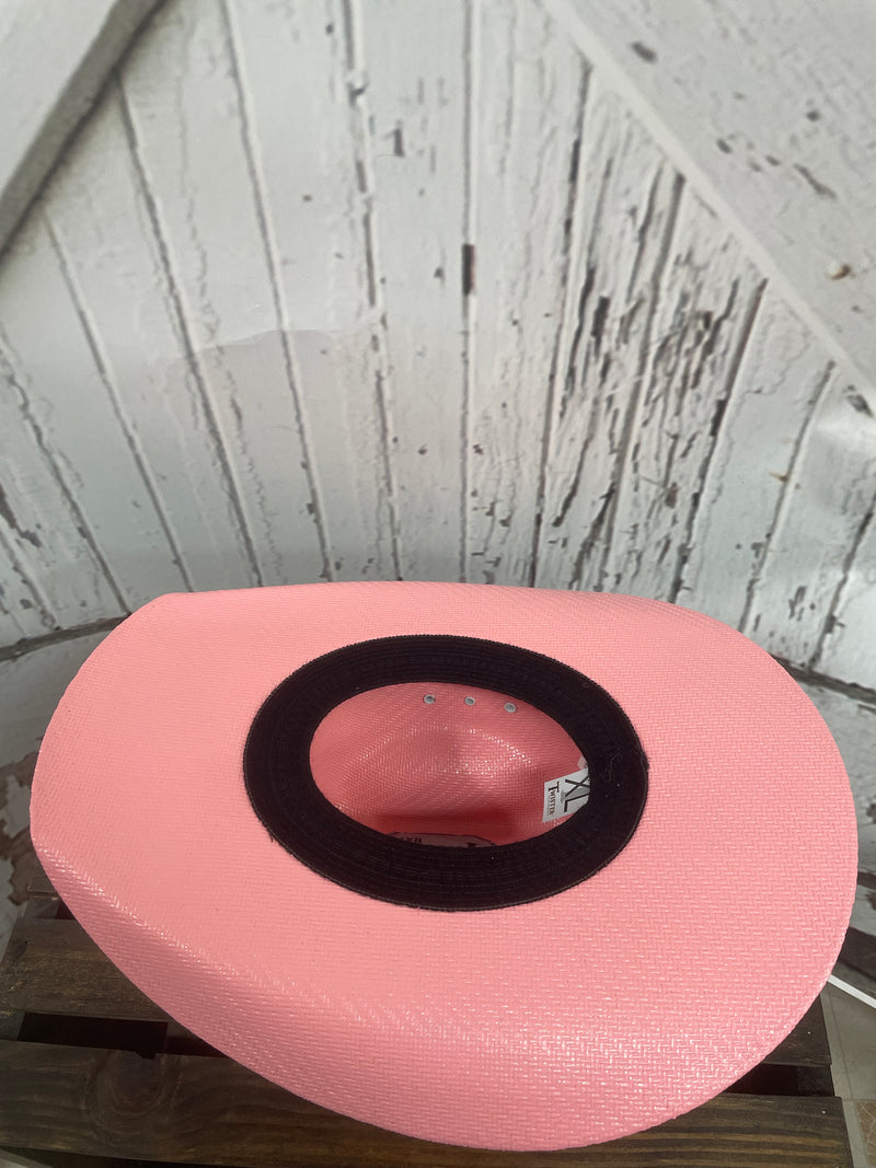 TWISTER TIARA PINK STRAW HAT