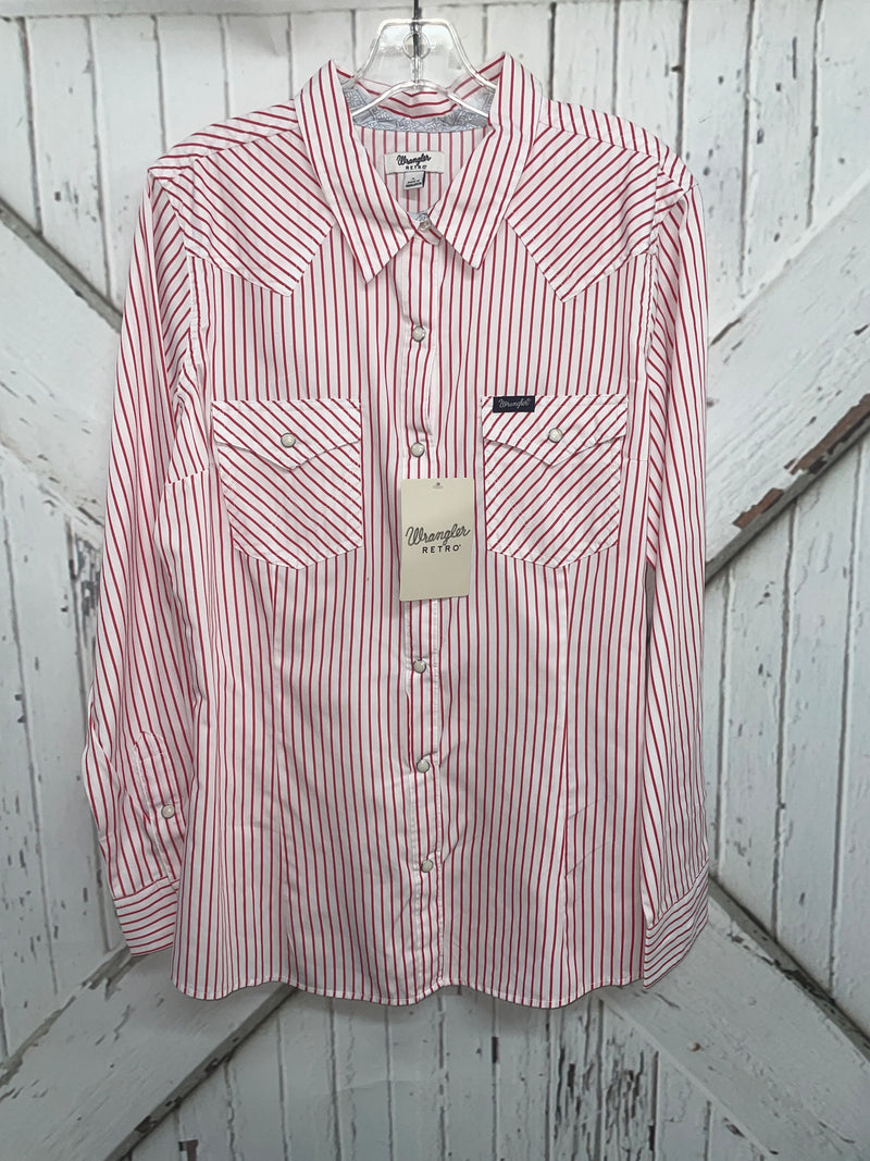 Wrangler Retro Red Striped LS Shirt
