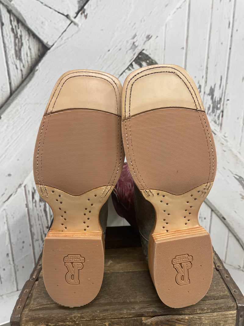 R WATSON NUBUCK CHARCOAL CAIMAN BELY & ROSA GOAT