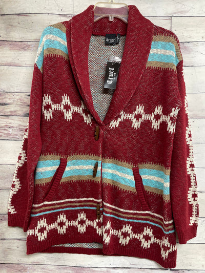 CRUEL DENM AZTEC CARDIGAN 