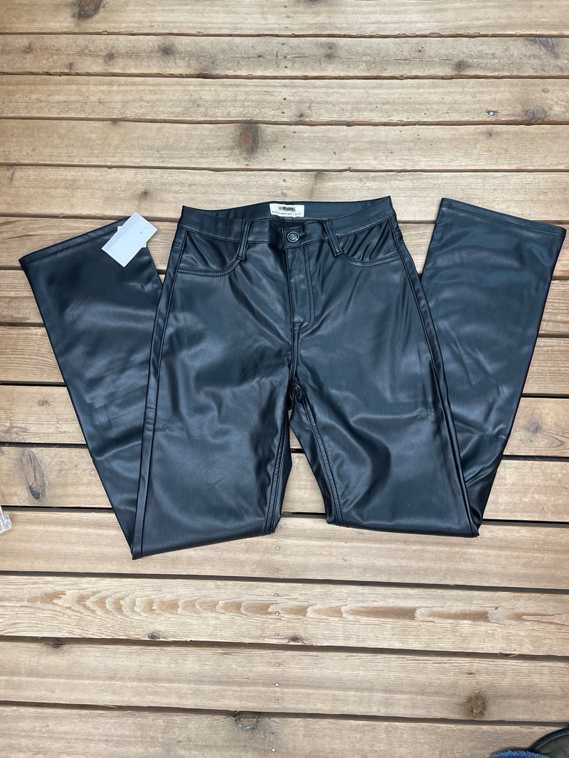 LADIES FAUX LEATHER PANTS