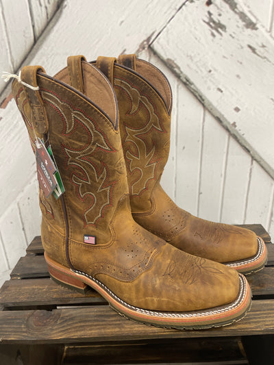 HH - WIDE SQUARE FOLKLORE LEATHER BOOT