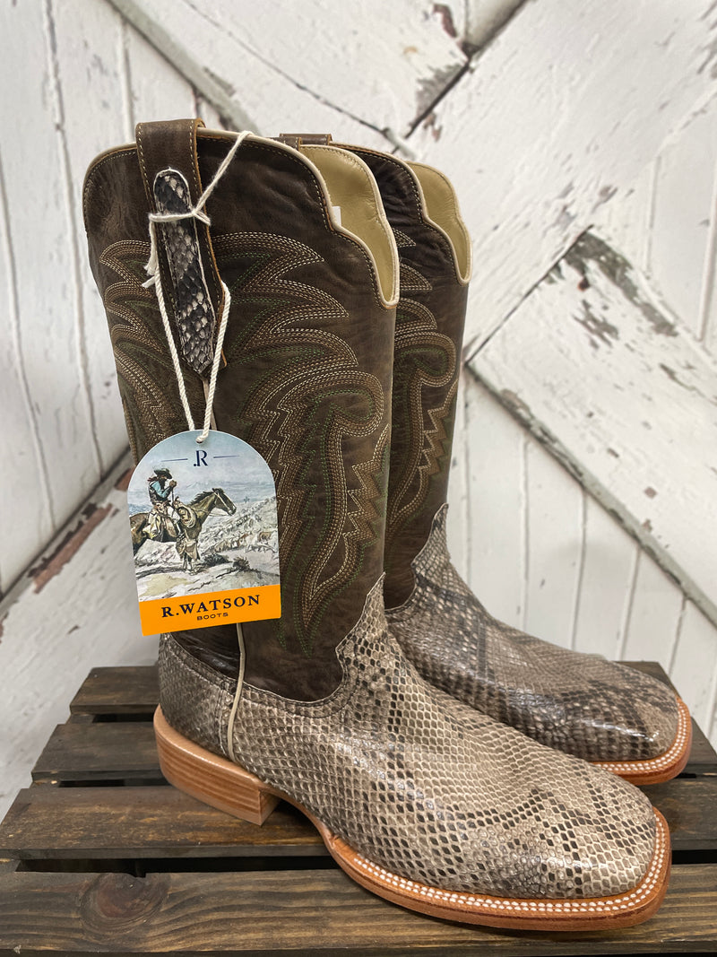 R WATSON RUSTIC PYTHON BELLY BOOT