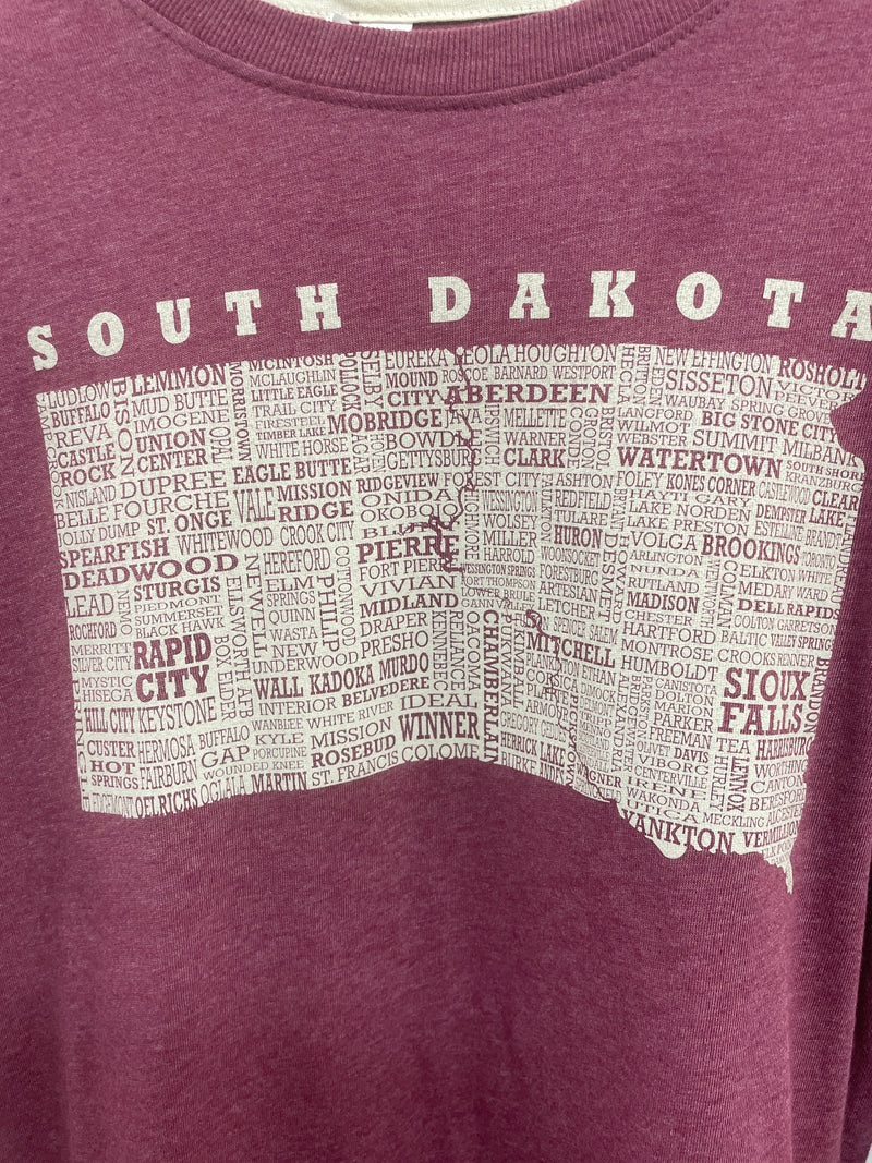 SOUTH DAKOTA CITIES LS SHIRT