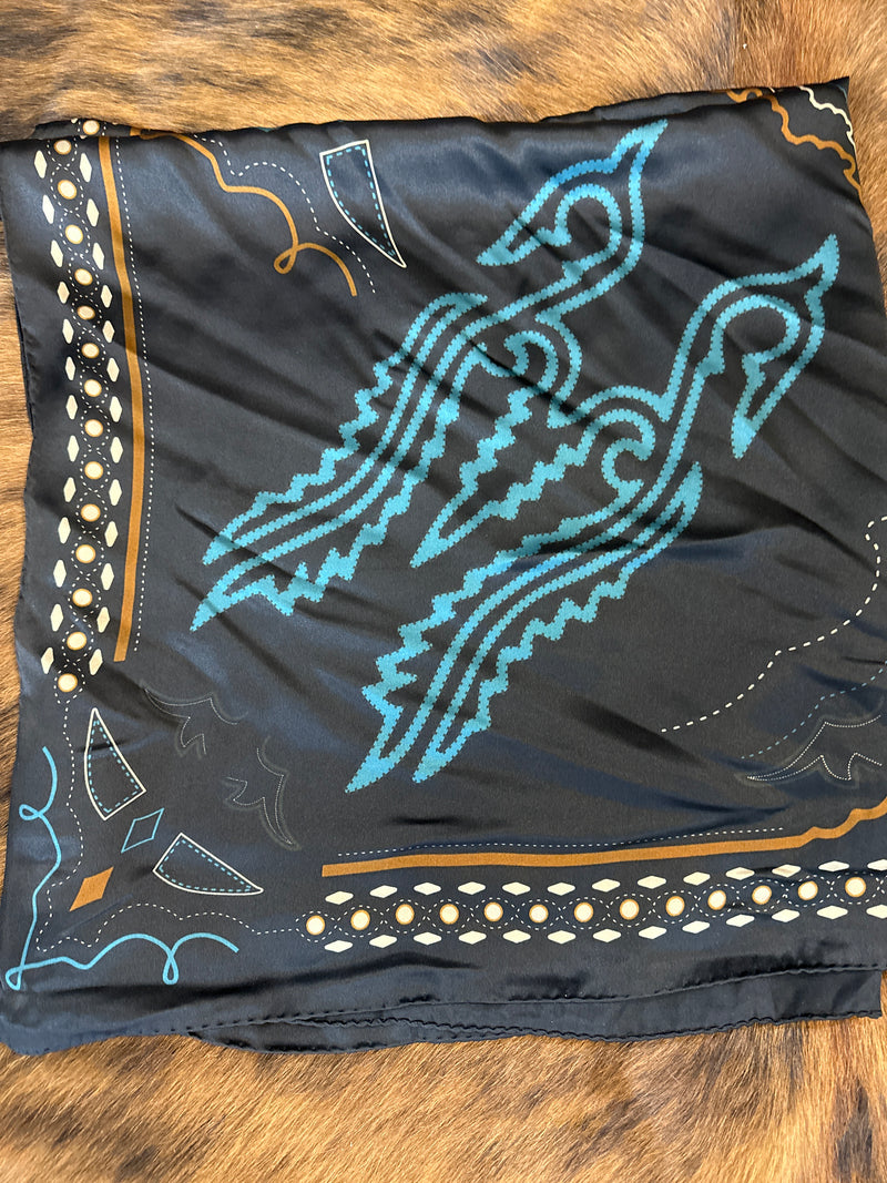 Blue Western Scarf