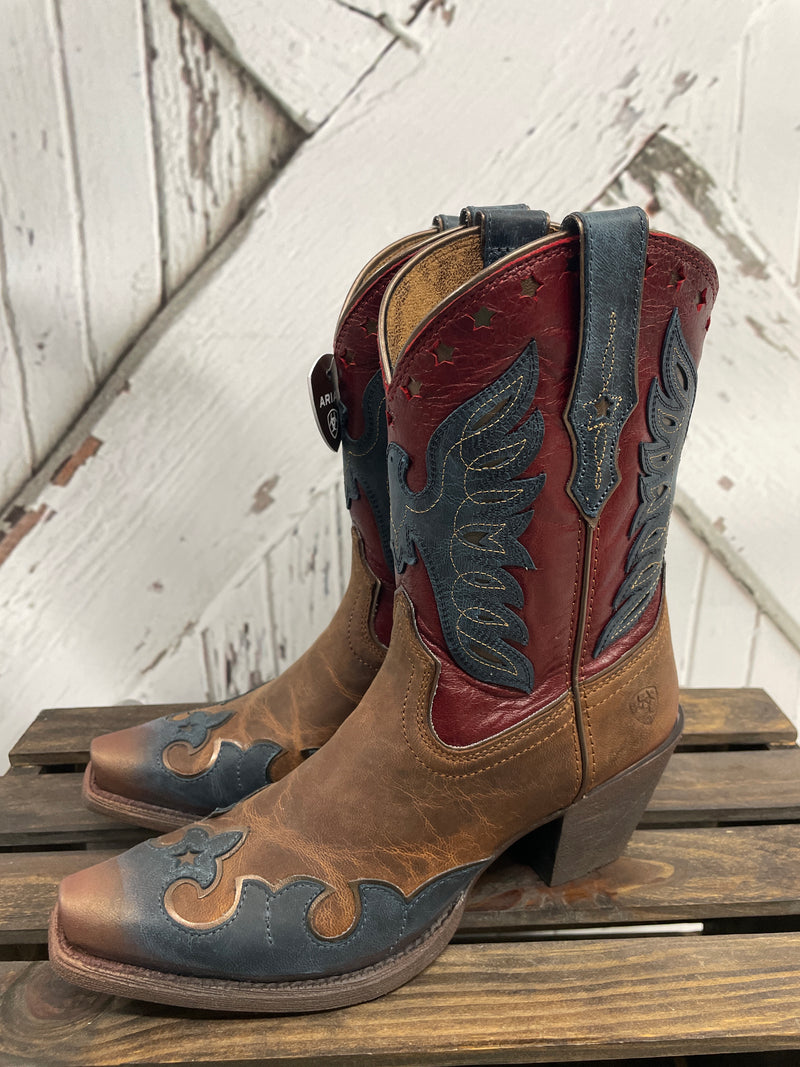 ARIAT DUSTED DENIM BRAVERY BOOT