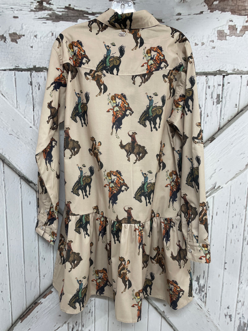 WESTERN COWGIRL RUFFLE DRESS