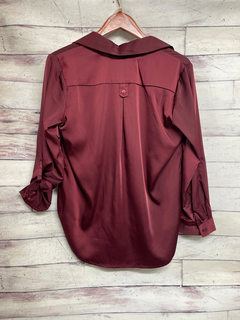 LADIES STETSON WINE BLOUSE