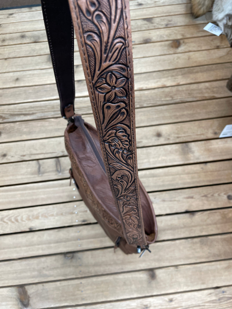 TOOLED LEATHER STRAP