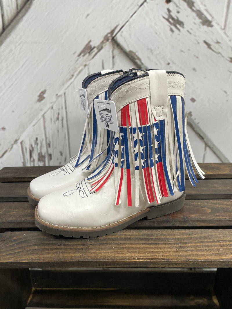 SMOKY "AUTRY" WHITE KIDS BOOT