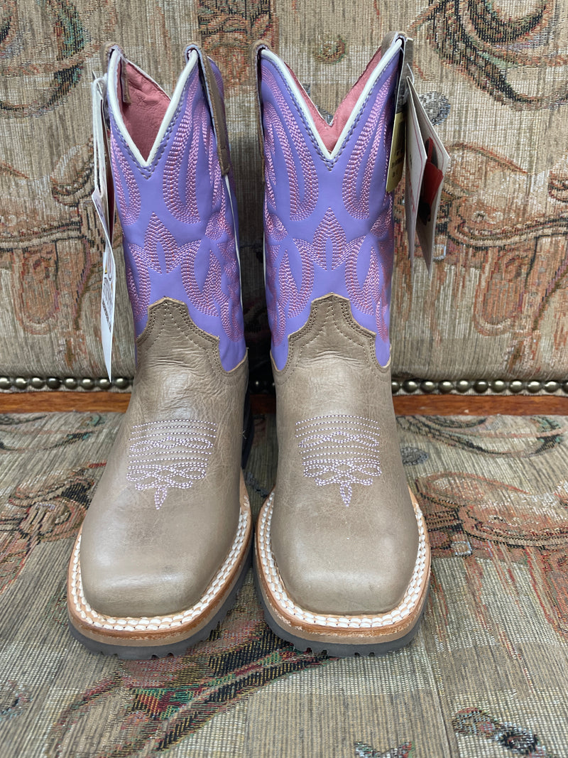 ROPER BONNIE BOOT-PURPLE/TAN